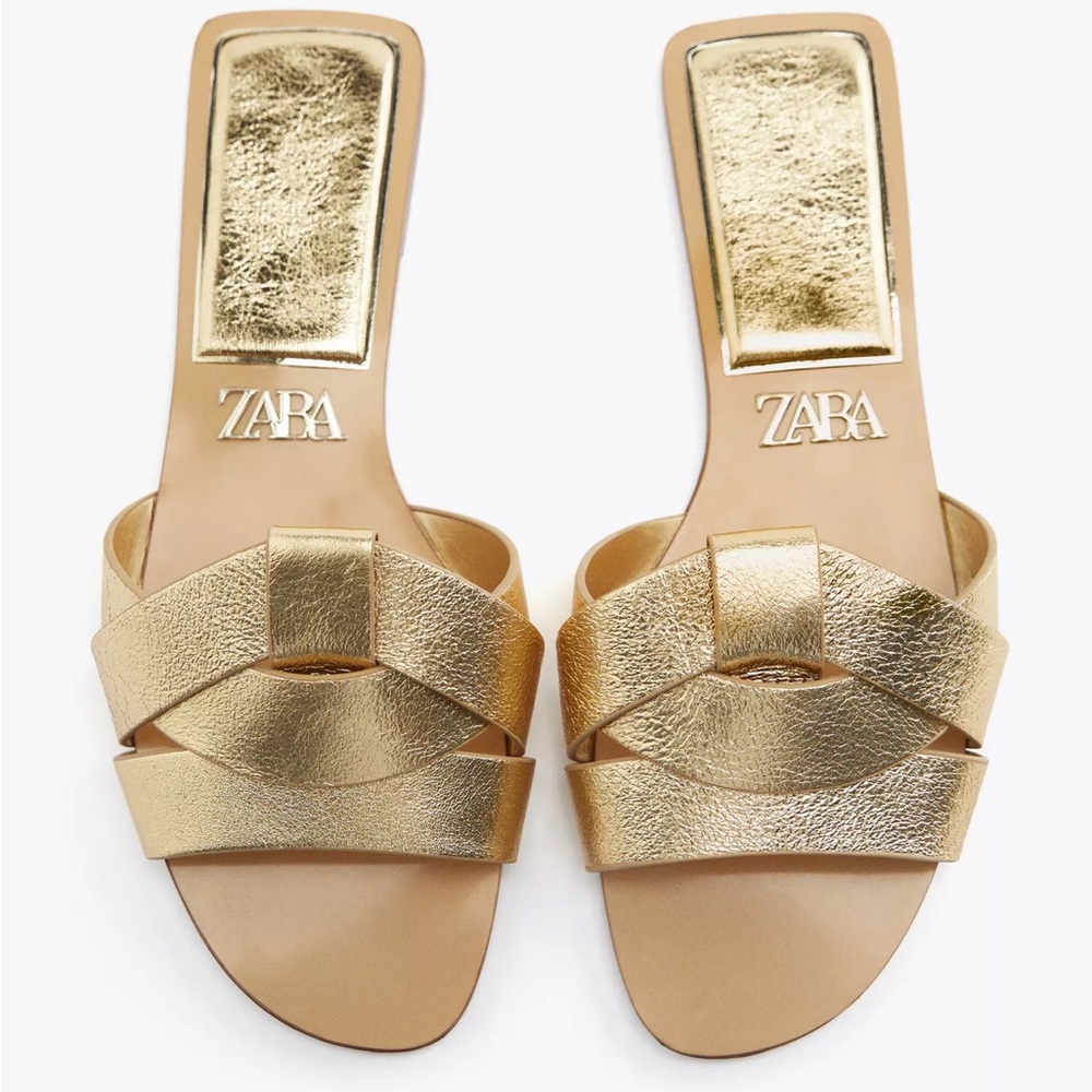 Zara Metallic Gold Women's Sandals